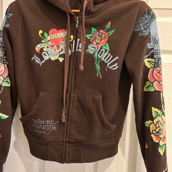 Ed Hardy Tops - Ed Hardy zip up sweatshirt